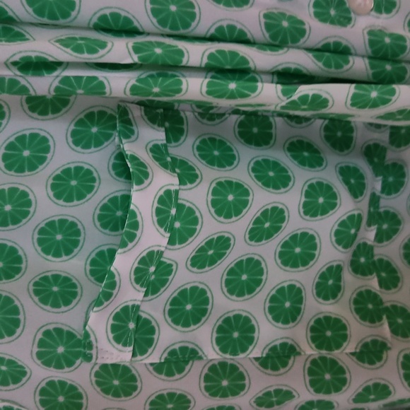 NWOT  Rare Express Green Lime Print  Button-Down Shirt - Picture 5 of 5